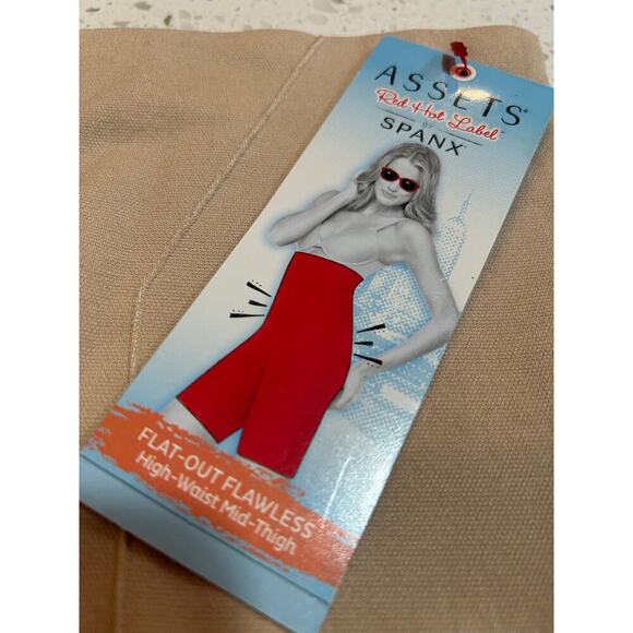 ASSETS RED HOT LABEL BY SPANX NWT SOFT NUDE HIGH WAIST MID THIGH SIZE MEDIUM - Picture 2 of 3
